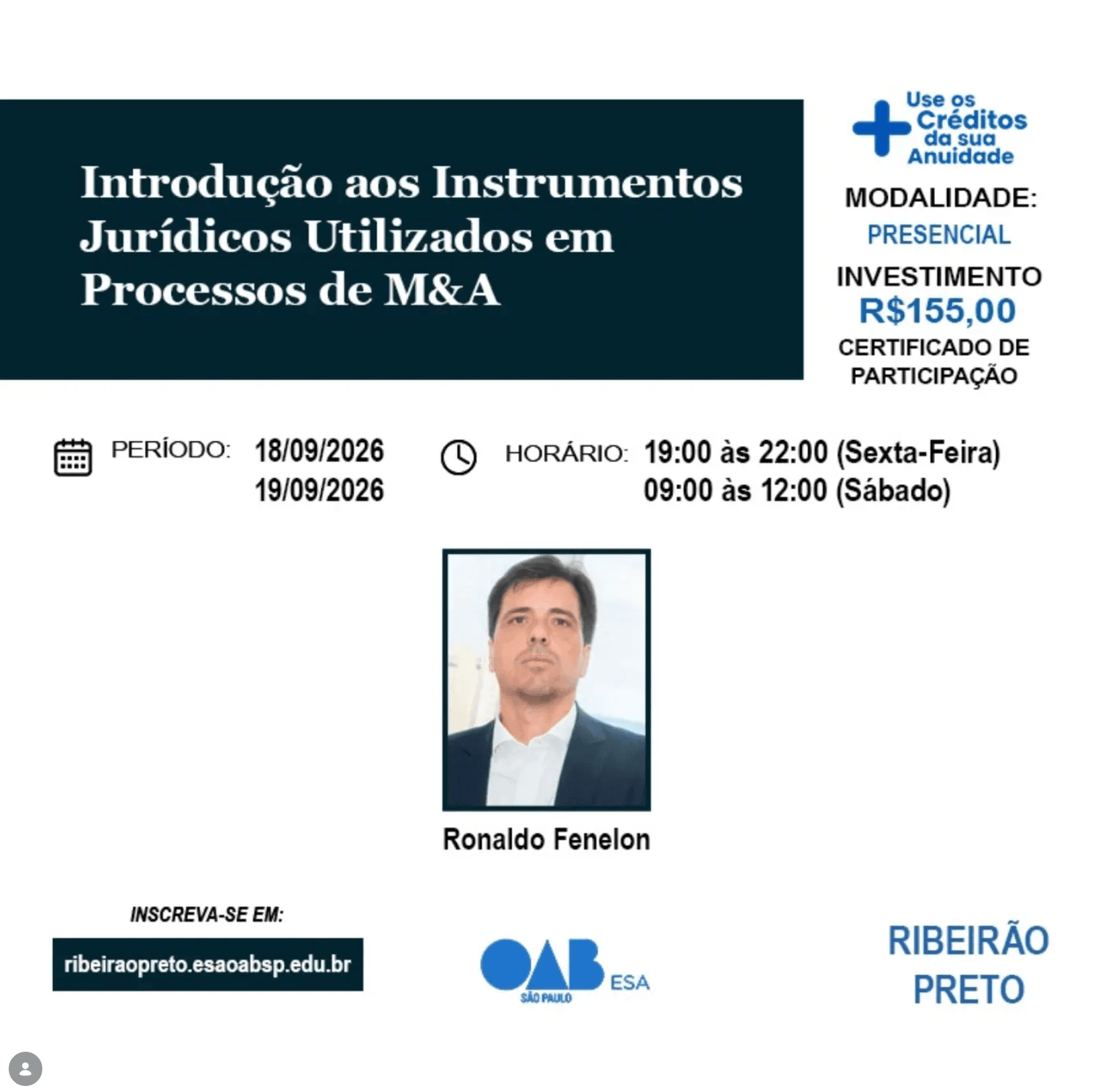 📙 ESA RP: Introdução aos Instrumentos Jurídicos utilizados em processos de M&A