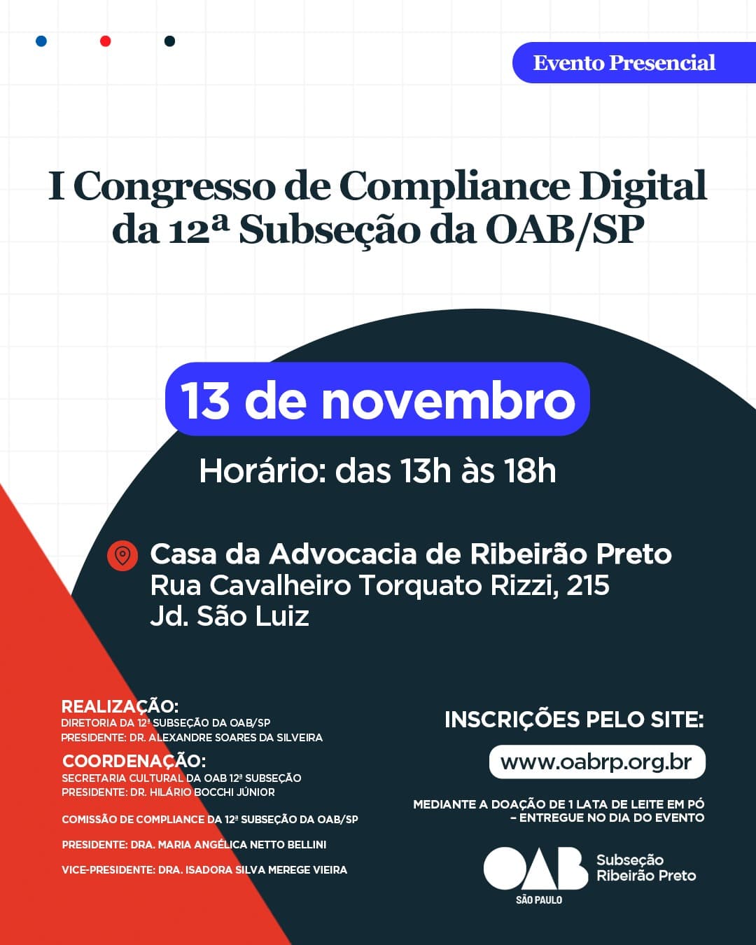 I Congresso de Compliance Digital da 12ª Subseção da OAB/SP